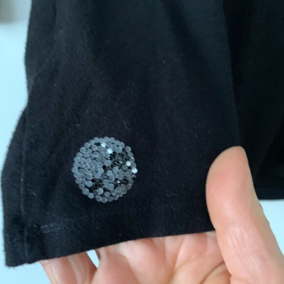 Cache black/silver with guitar application, long-sleeved sweater, great shape, M - Picture 8 of 9